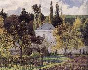 Camille Pissarro Loose multi tile this Ahe rice Tash s villa oil